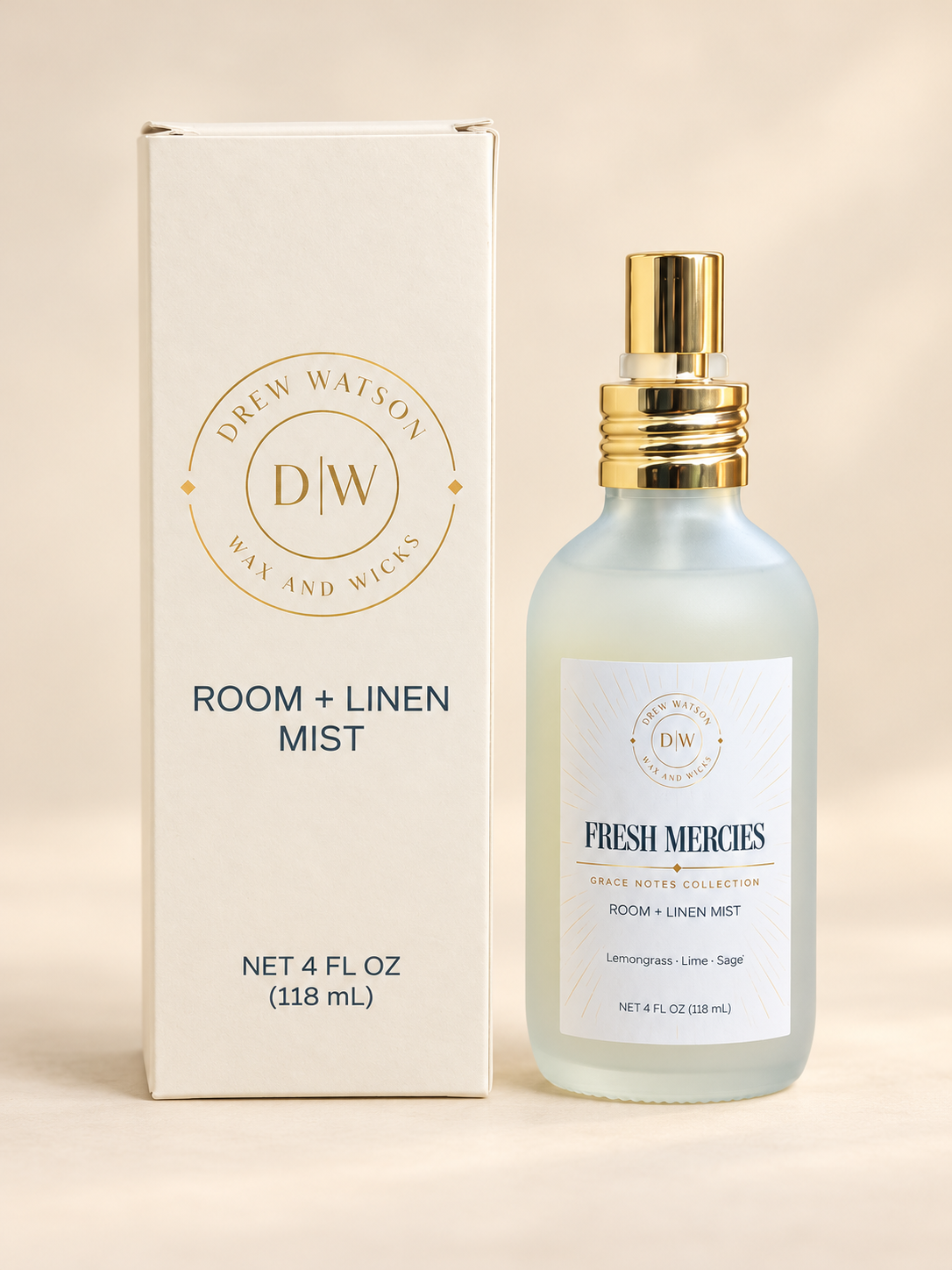 Fresh Mercies 4 oz Room + Linen Mist with retail box
