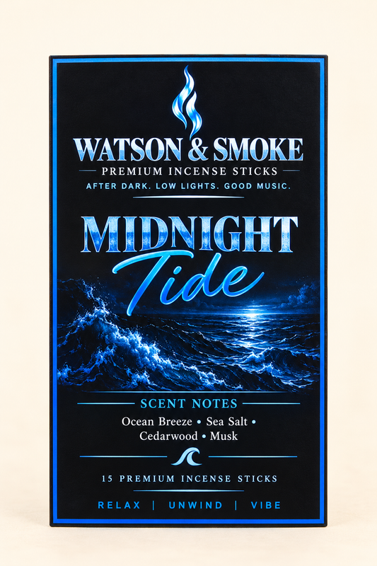 Midnight Tide incense label artwork
